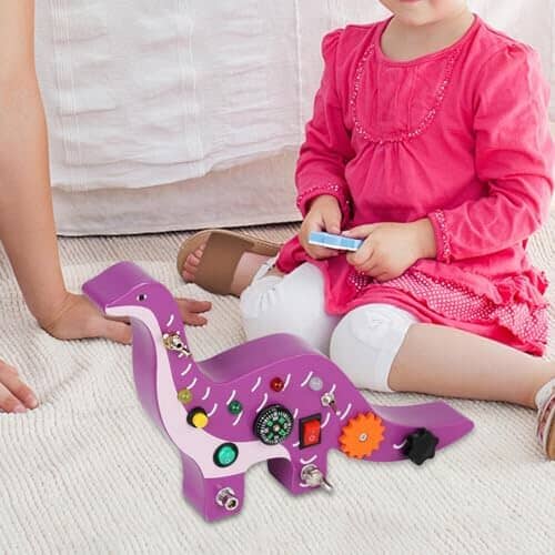 Tableau Montessori - BusyBoardCircuit™ - Brachiosaure